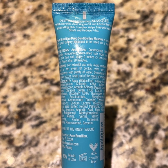 5/$25 New Pure Brazilian Deep Conditioning Keratin Hair Masque Deluxe Travel - Picture 3 of 5